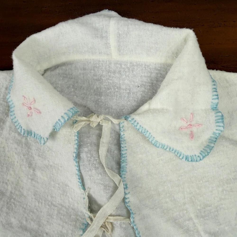 Vintage Handmade Baby Clothes Lot Pink Lace Dress Bloomers White Gown Robe‎ 4pc
